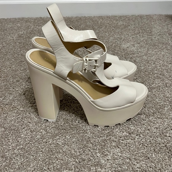 MICHAEL Michael Kors Shoes Michael Kors Cream Platform Sandals